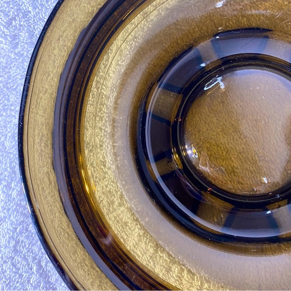 Vintage MCM Smoky Glass Ashtray Trinket Dish Glass Decor - Picture 11 of 13